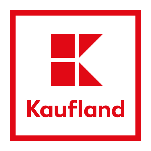 Kaufland logo with a red 'K' and text on a white background