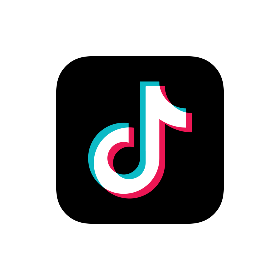 TikTok logo on a black background

